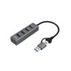 Usb HUB-A/C DO 4X USB-A 3.0 MICROCONNECT PREMIUM