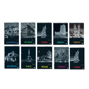 Zvezek A4 MALI KARO 80L CITIES BY NIGHT ELISA