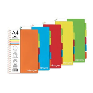 Zvezek A4 SPIRALA ČRTE 200LPREGRADE NEON