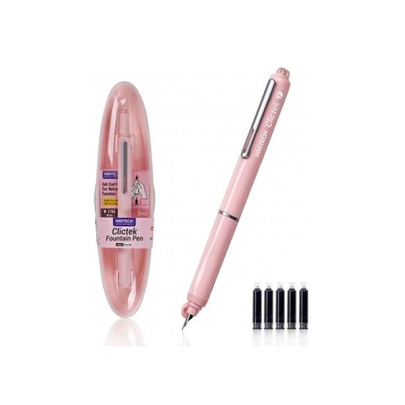 Nalivnik WRITECH CLICK + 5 BOMBIC ROZA Nalivnik WRITECH CLICK + 5 BOMBIC ROZA