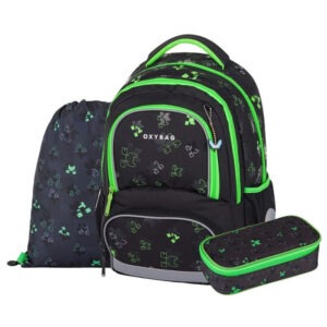 Nahrbtnik ŠOLSKI 3/1 SET OXYBAG NEXT GREEN CUBE