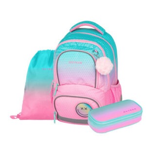 Nahrbtnik ŠOLSKI 3/1 SET OXYBAG NEXT OMBRE PINK