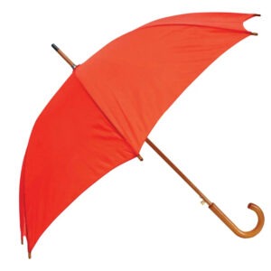 DEŽNIK ZEUS RDEČ 105 CM LESEN ROČAJ