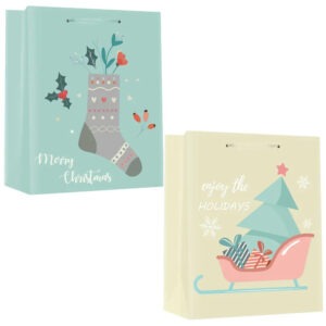 Vrečka DARILNA DELUXE L XMAS