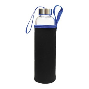 STEKLENIČKA WAVE 600ML ČRNO / MODRA NEOPREN