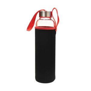 STEKLENIČKA WAVE 600 ML NEOPREN ČRNO/RDEČA